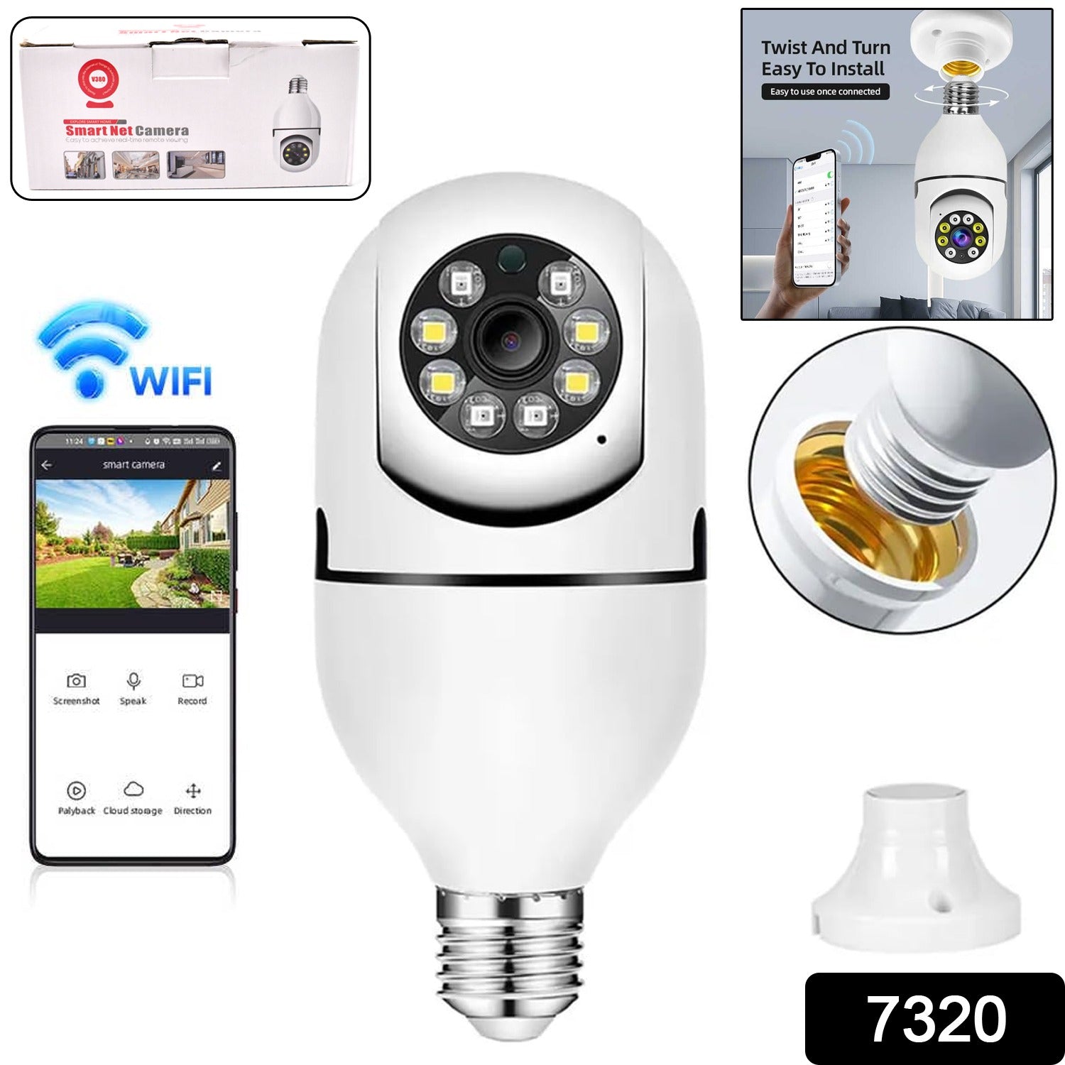 Pro Fisheye 360 Degree Panoramic Wireless Wifi Ip Cctv Security Camera (Pack Of 1) Pro Fisheye 360 Degree Panoramic Wireless Wifi Ip Cctv Security Camera (Pack Of 1)